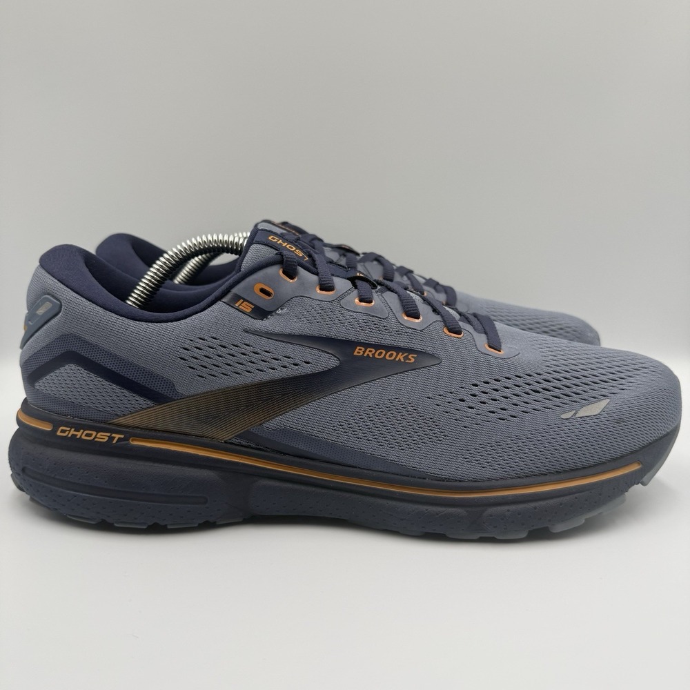 Brooks Ghost 15 Blue Running Shoes Athletic Sneakers Mens Size 11 EE 1103932E025
